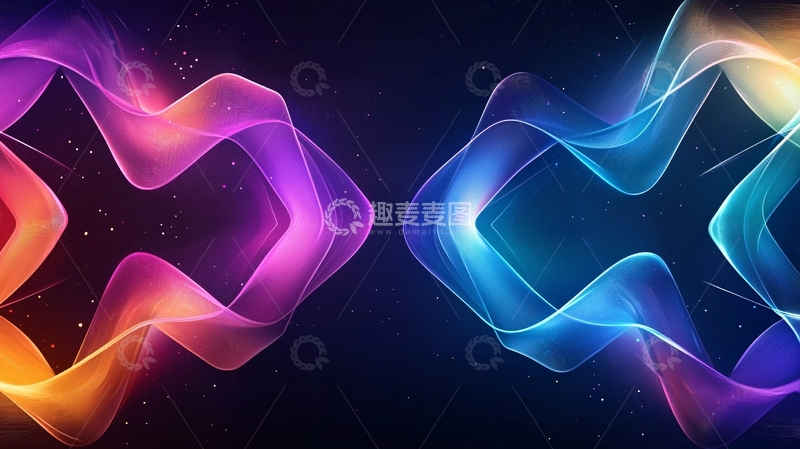 高清大图下载【趣麦麦图】彩色光线抽象背景