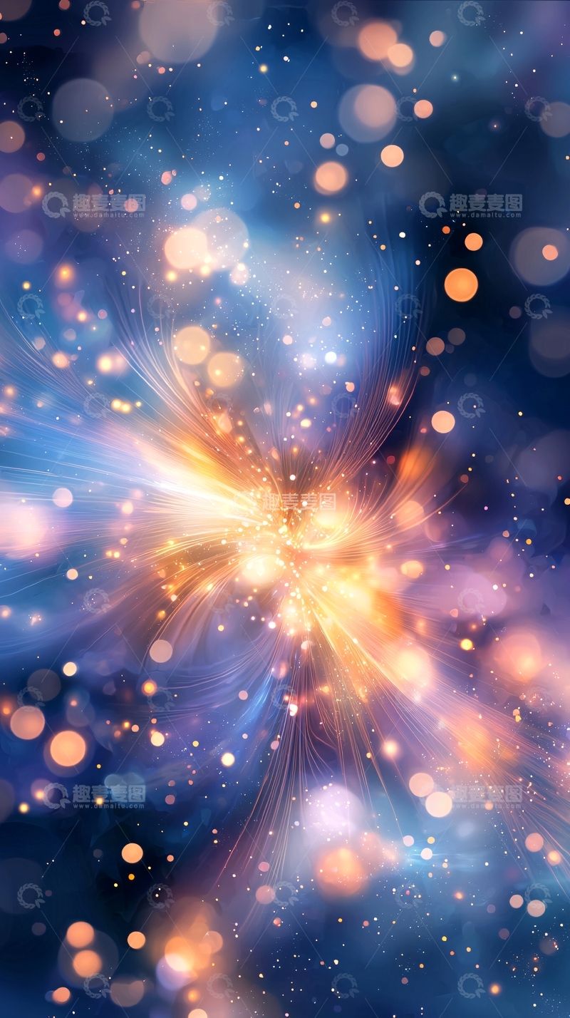 高清大图下载【趣麦麦图】梦幻星空光斑闪耀背景