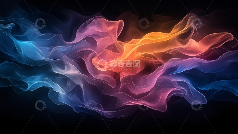 高清大图下载【趣麦麦图】彩色烟雾抽象背景
