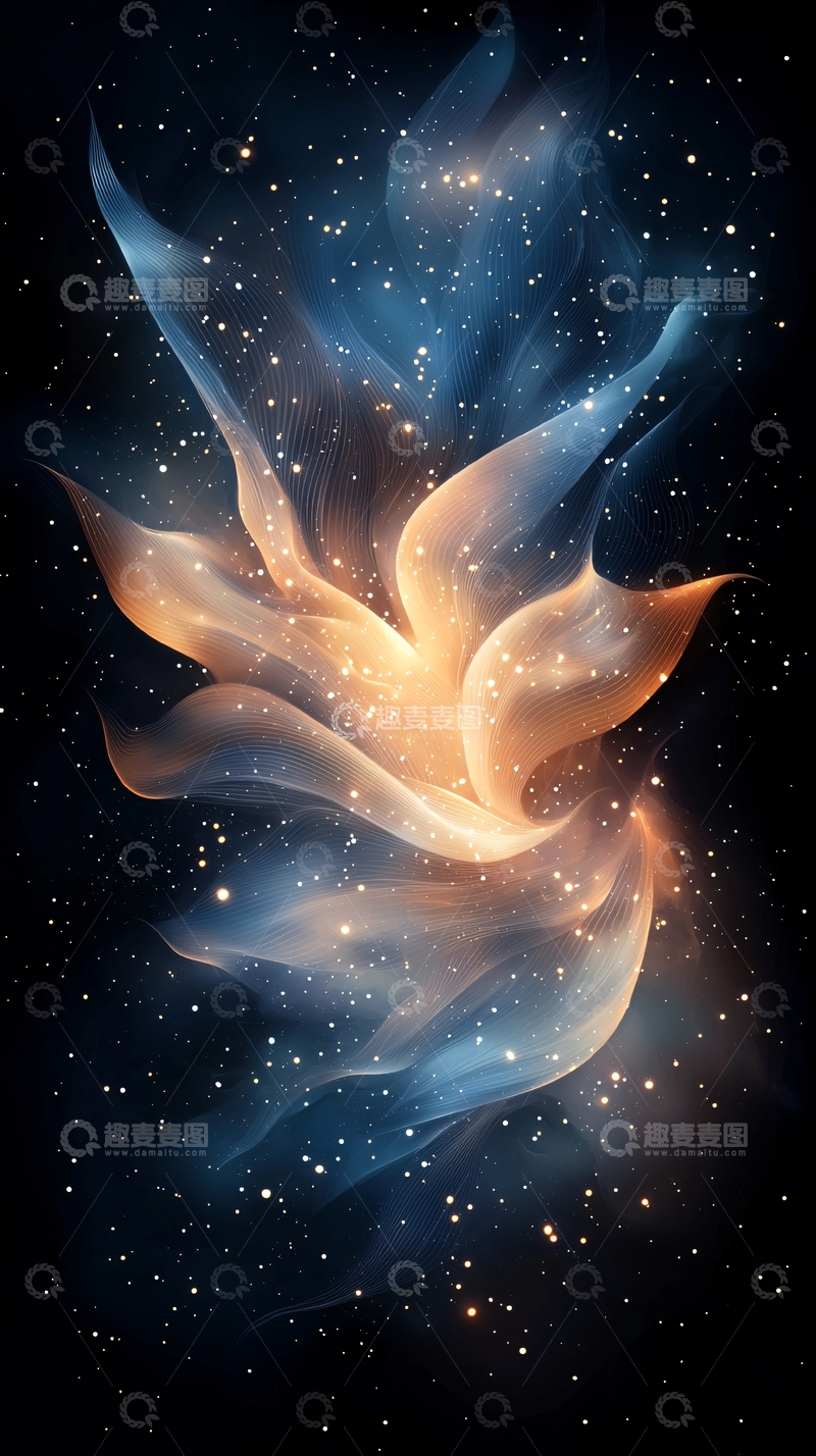 高清大图下载【趣麦麦图】抽象星云光晕背景