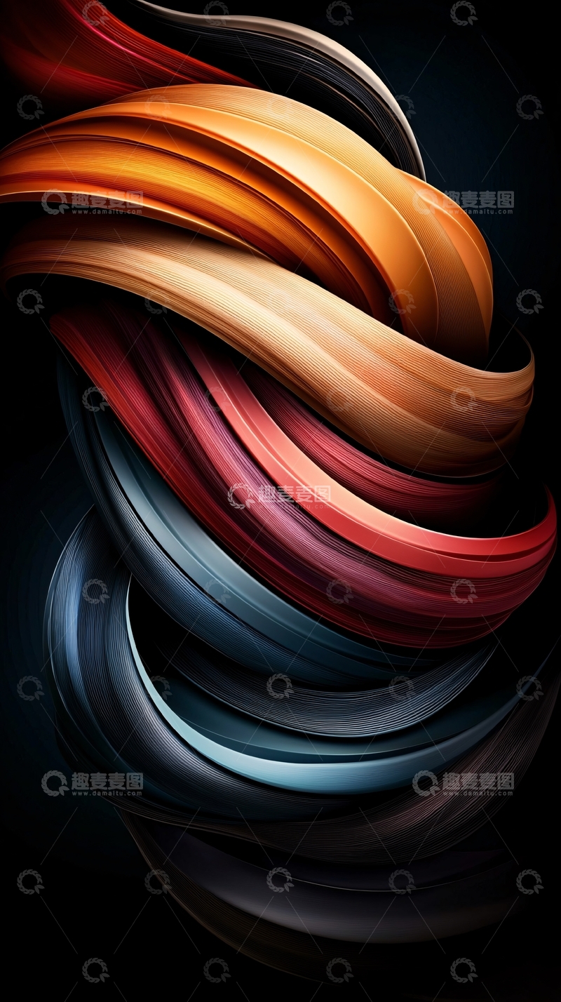 高清大图下载【趣麦麦图】彩色螺旋抽象背景