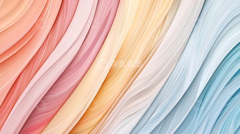 高清大图下载【趣麦麦图】粉彩色丝绸波纹