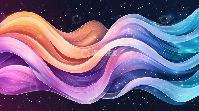 高清大图下载【趣麦麦图】彩色流体波浪背景