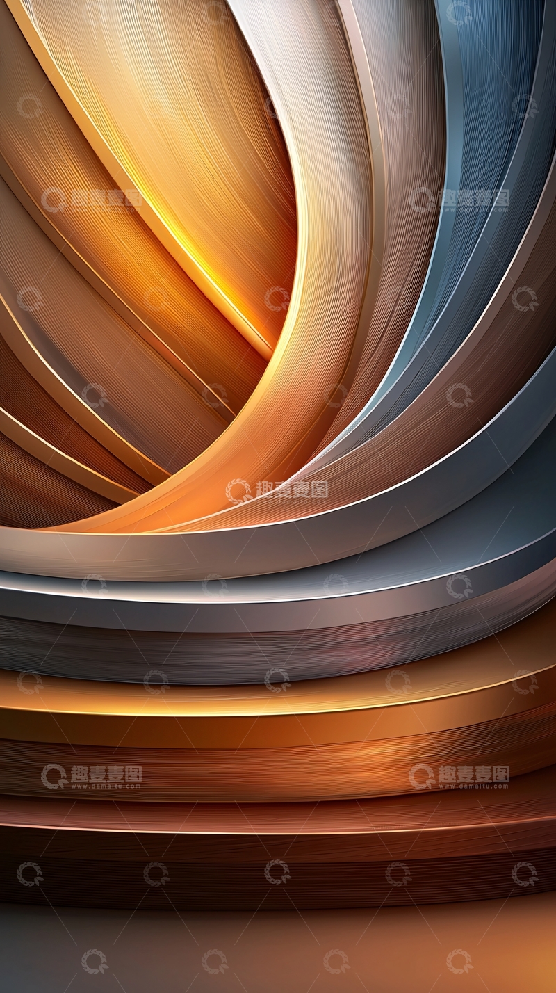 高清大图下载【趣麦麦图】-金属质感渐变漩涡背景