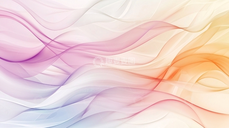高清大图下载【趣麦麦图】抽象彩色流动曲线