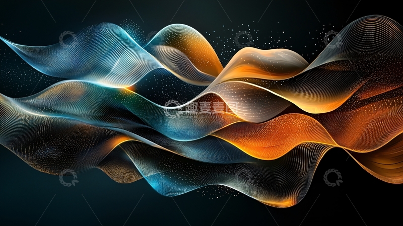 高清大图下载【趣麦麦图】流动的光线丝绸