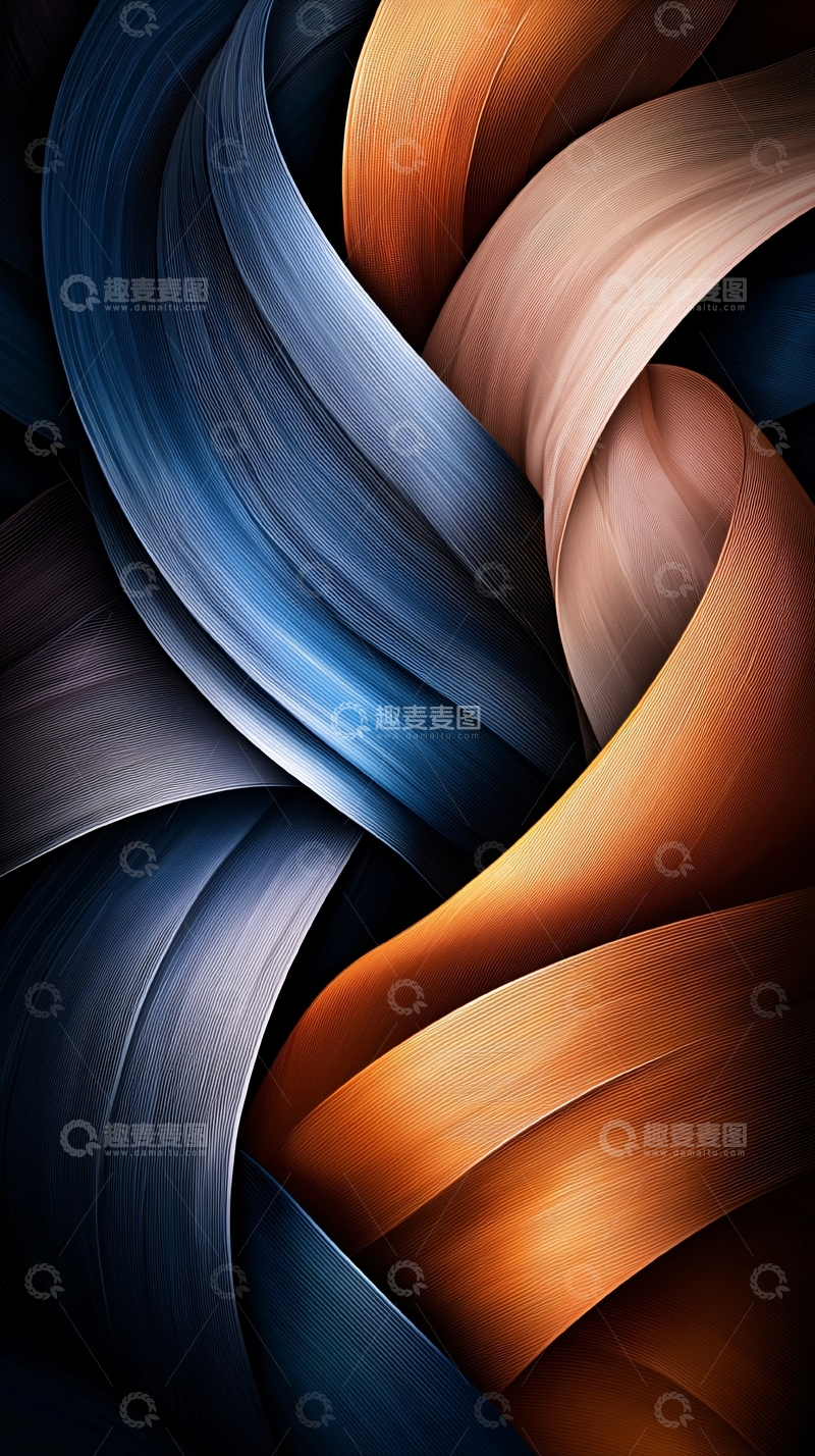 高清大图下载【趣麦麦图】抽象交织线条艺术