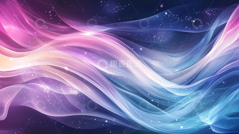 高清大图下载【趣麦麦图】彩色光线流动抽象背景