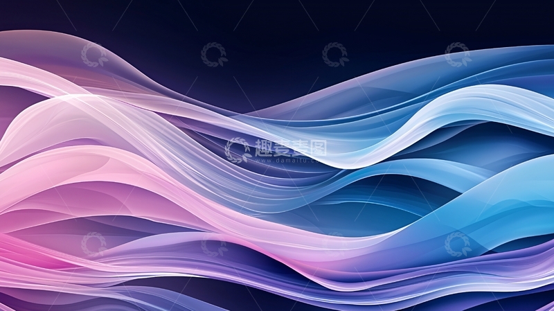 高清大图下载【趣麦麦图】抽象彩色渐变波浪