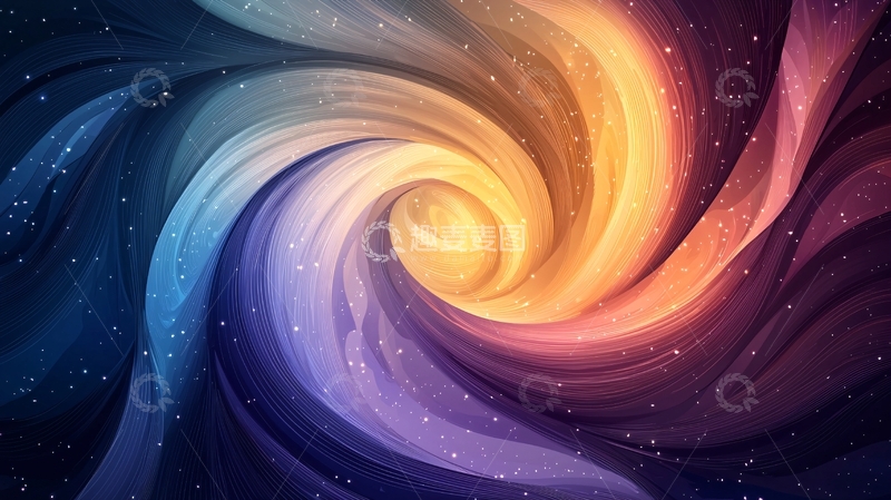 高清大图下载【趣麦麦图】彩色漩涡的抽象艺术