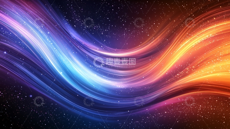 高清大图下载【趣麦麦图】抽象光线流动背景