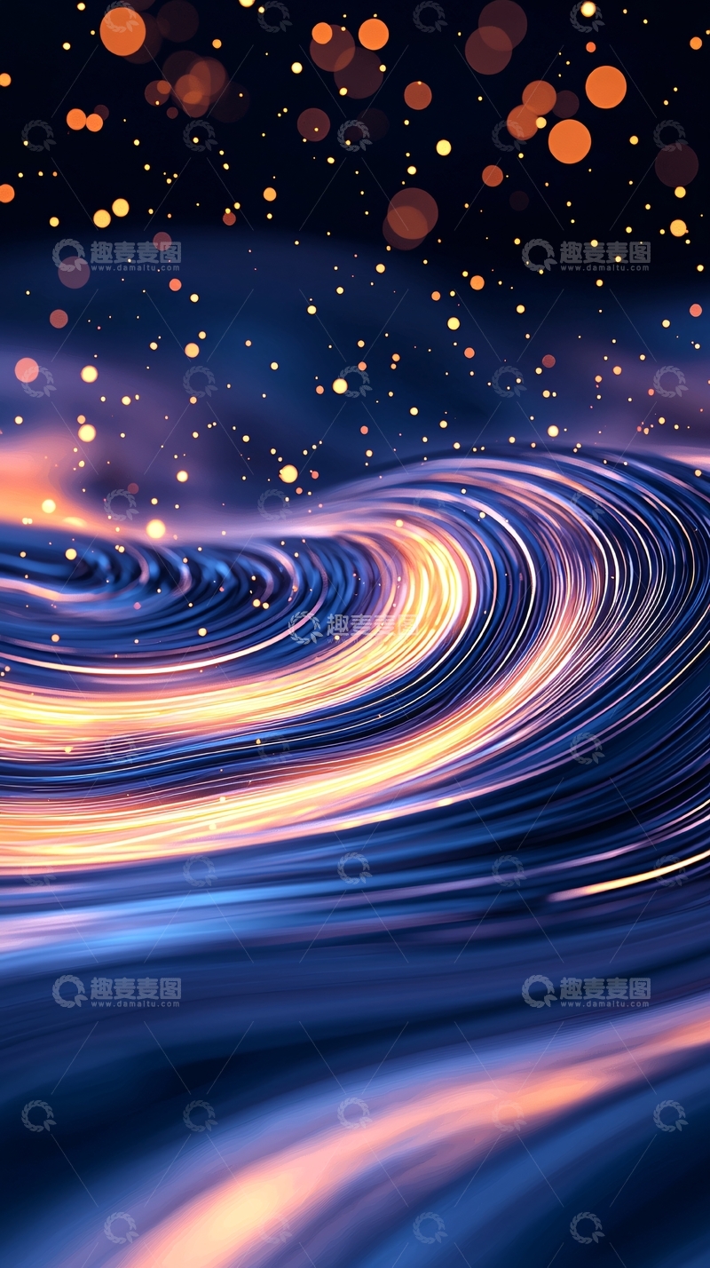 高清大图下载【趣麦麦图】流动光线抽象背景