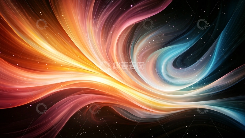 高清大图下载【趣麦麦图】彩色光线交织的抽象背景