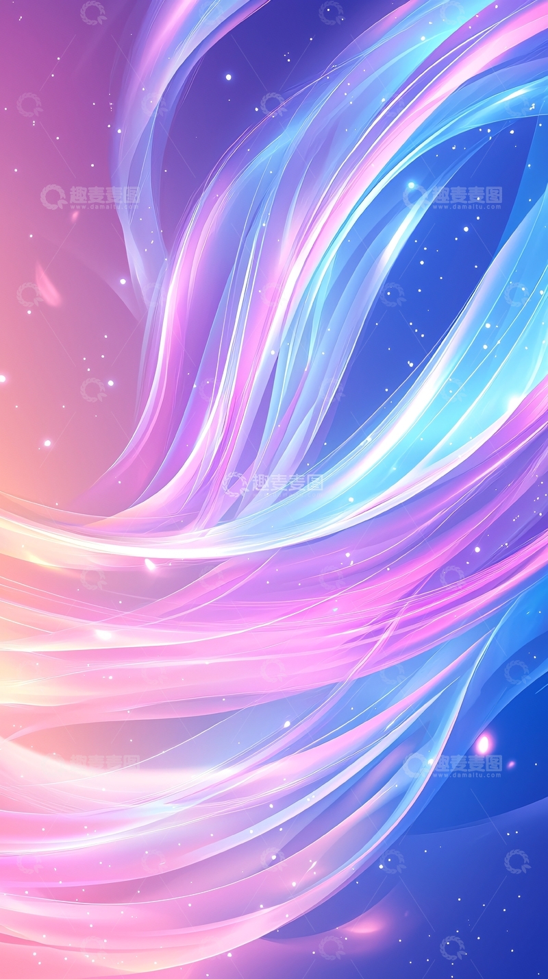 高清大图下载【趣麦麦图】流动渐变光效背景