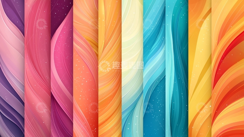 高清大图下载【趣麦麦图】彩色流体抽象背景