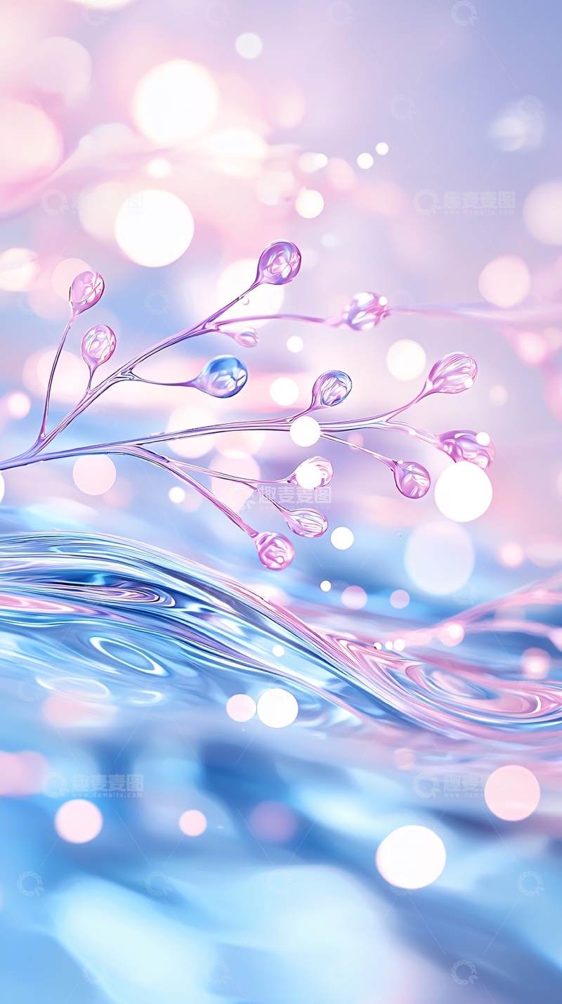 高清大图下载【趣麦麦图】水晶植物与光斑