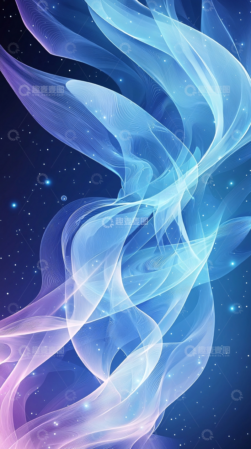 高清大图下载【趣麦麦图】蓝色烟雾高清图片