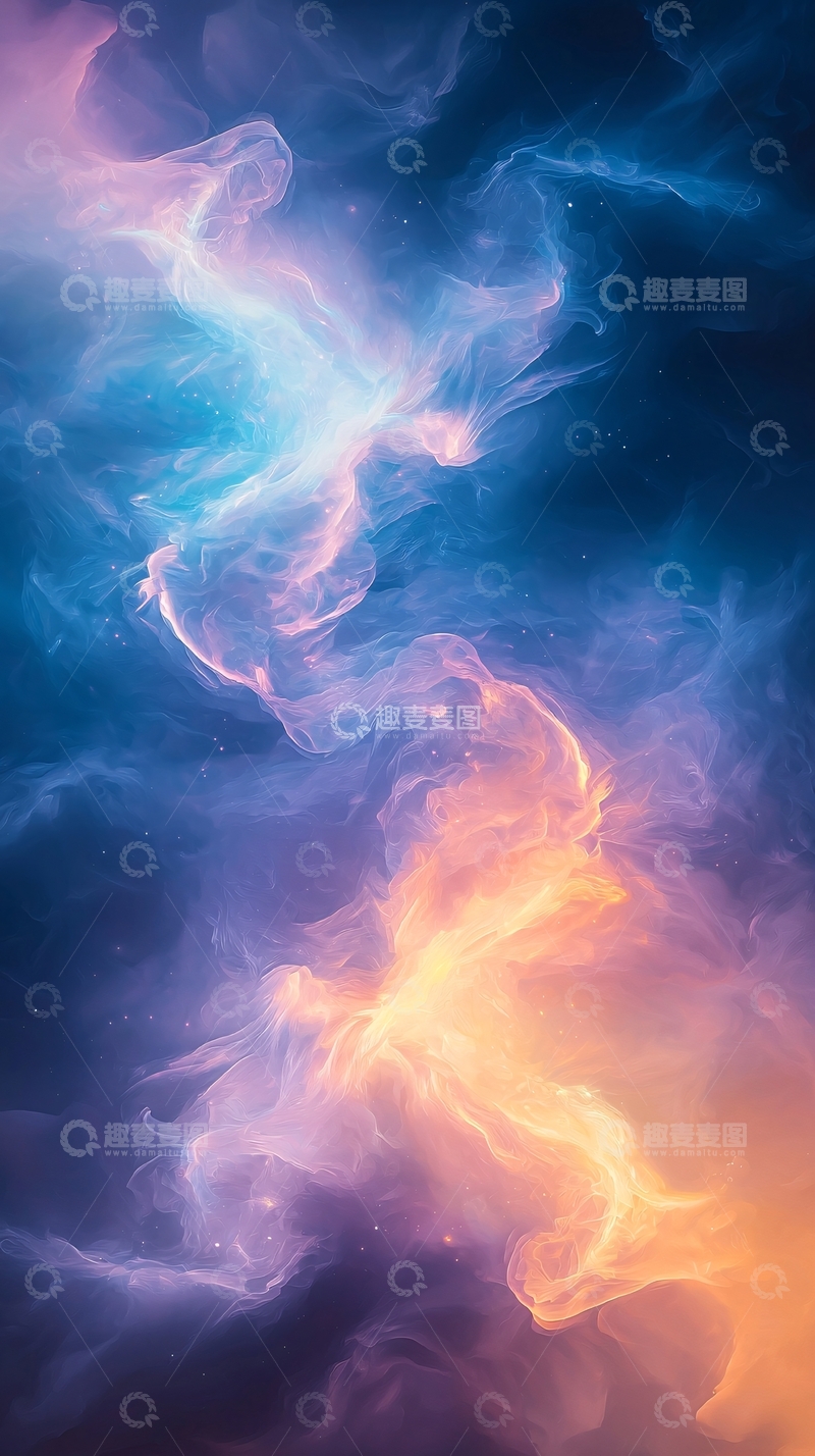 高清大图下载【趣麦麦图】绚丽星云背景纹理