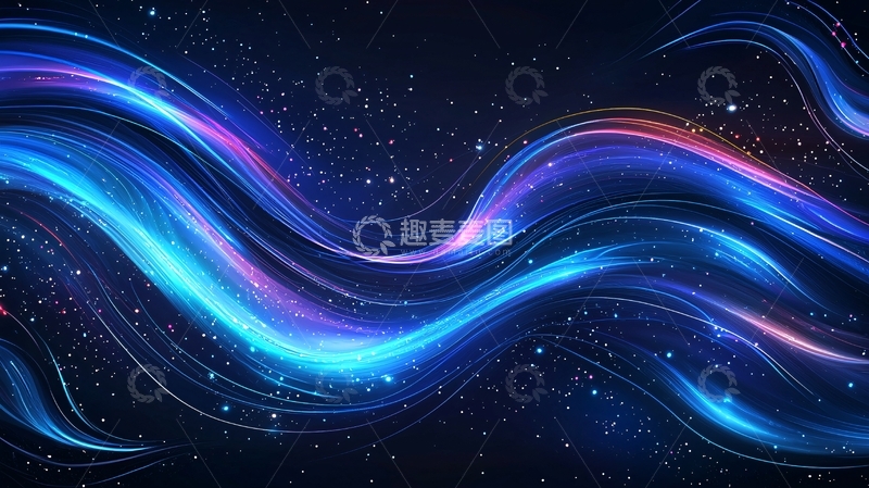 高清大图下载【趣麦麦图】绚丽的蓝色光束