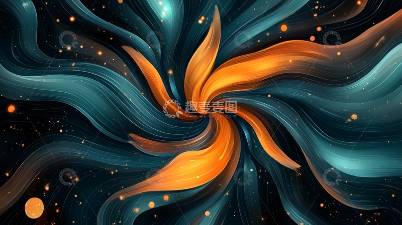 高清大图下载【趣麦麦图】抽象漩涡星空背景