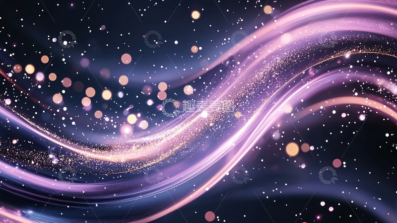 高清大图下载【趣麦麦图】紫色光线流动背景