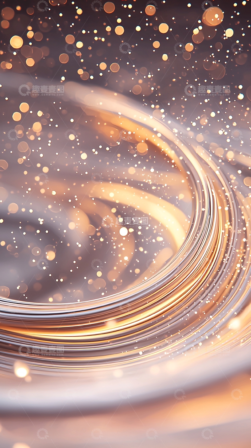 高清大图下载【趣麦麦图】金色光线缠绕闪耀