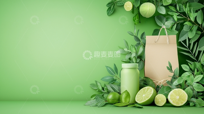 高清大图下载【趣麦麦图】绿色健康生活方式静物