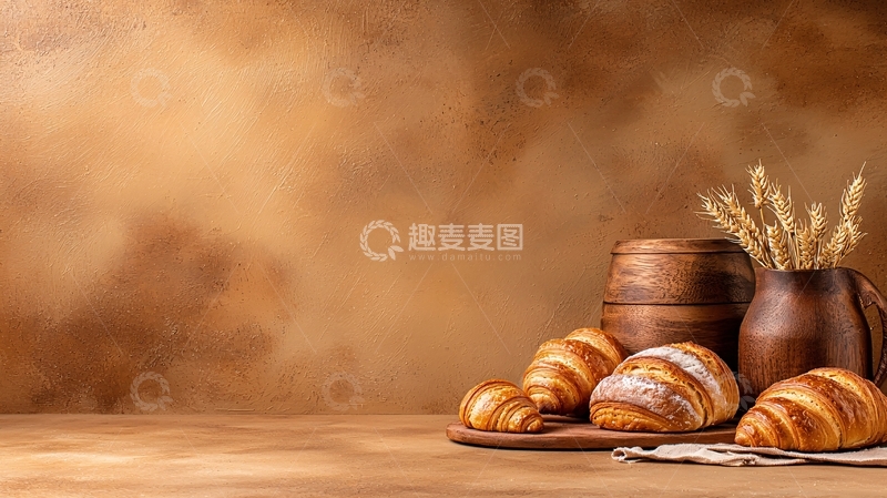 高清大图下载【趣麦麦图】新鲜出炉的烘焙食品