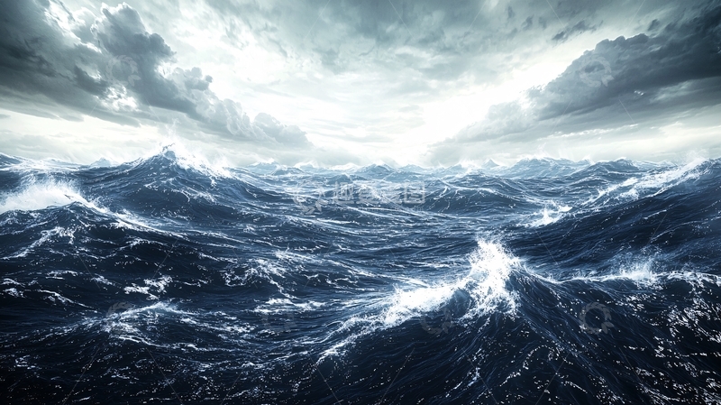 高清大图下载【趣麦麦图】波涛汹涌的海面