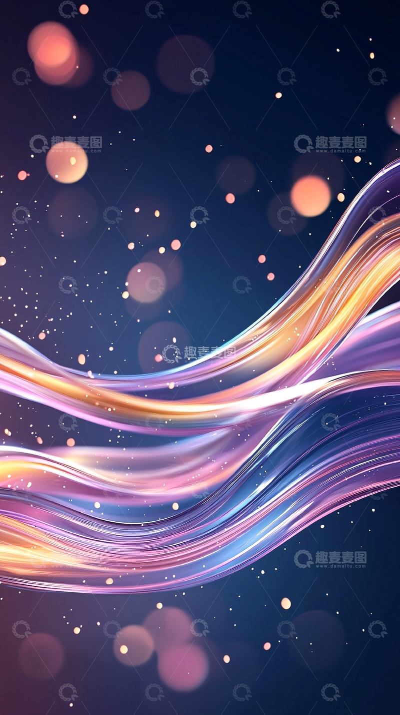 高清大图下载【趣麦麦图】绚丽光线交织的梦幻背景