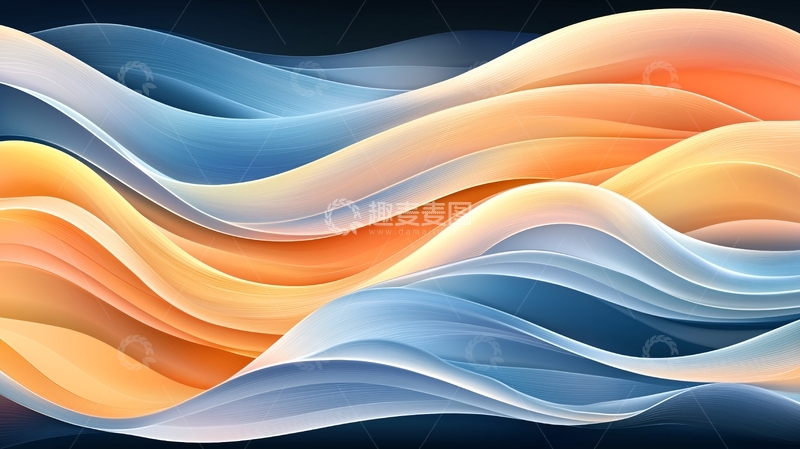 高清大图下载【趣麦麦图】抽象渐变波浪背景