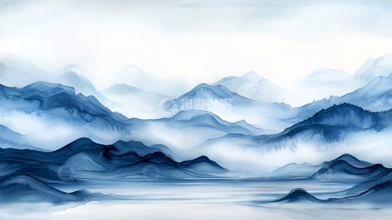 高清大图下载【趣麦麦图】水墨山水画意境