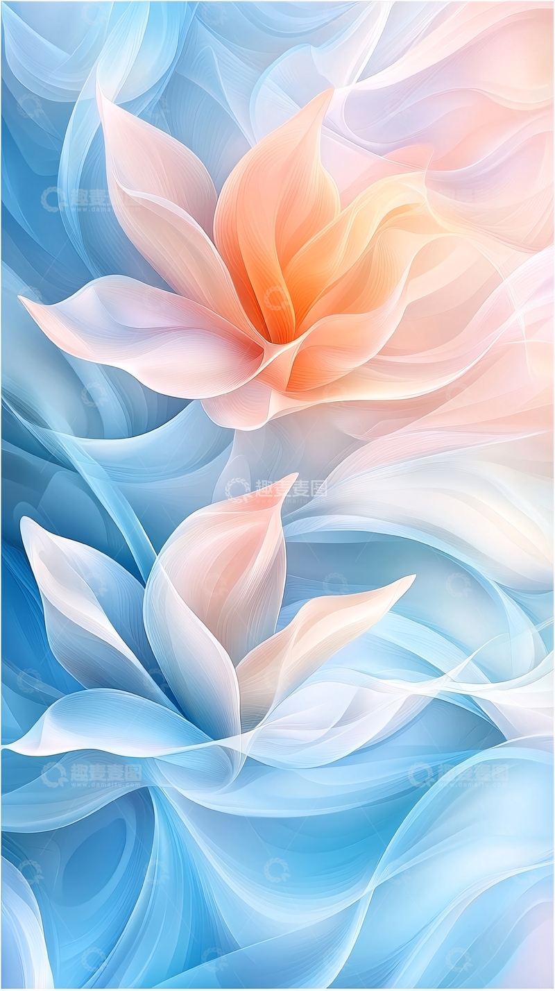 高清大图下载【趣麦麦图】柔和色彩花朵背景