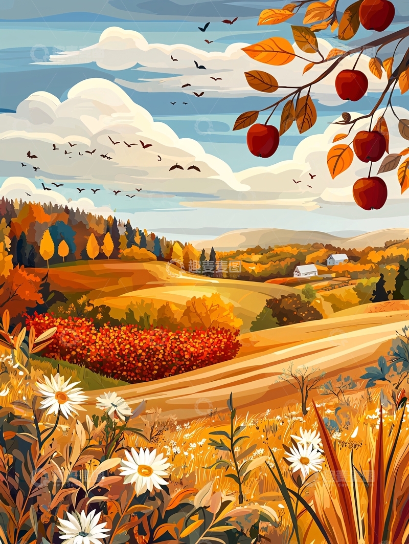 高清大图下载【趣麦麦图】秋日乡村风景