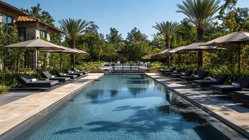 高清大图下载【趣麦麦图】泳池度假胜地