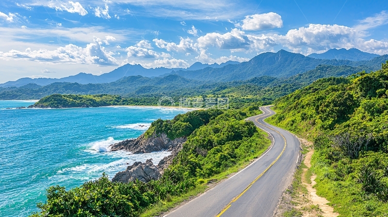 高清大图下载【趣麦麦图】海岸公路高清图片