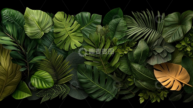 高清大图下载【趣麦麦图】热带雨林植物茂密场景