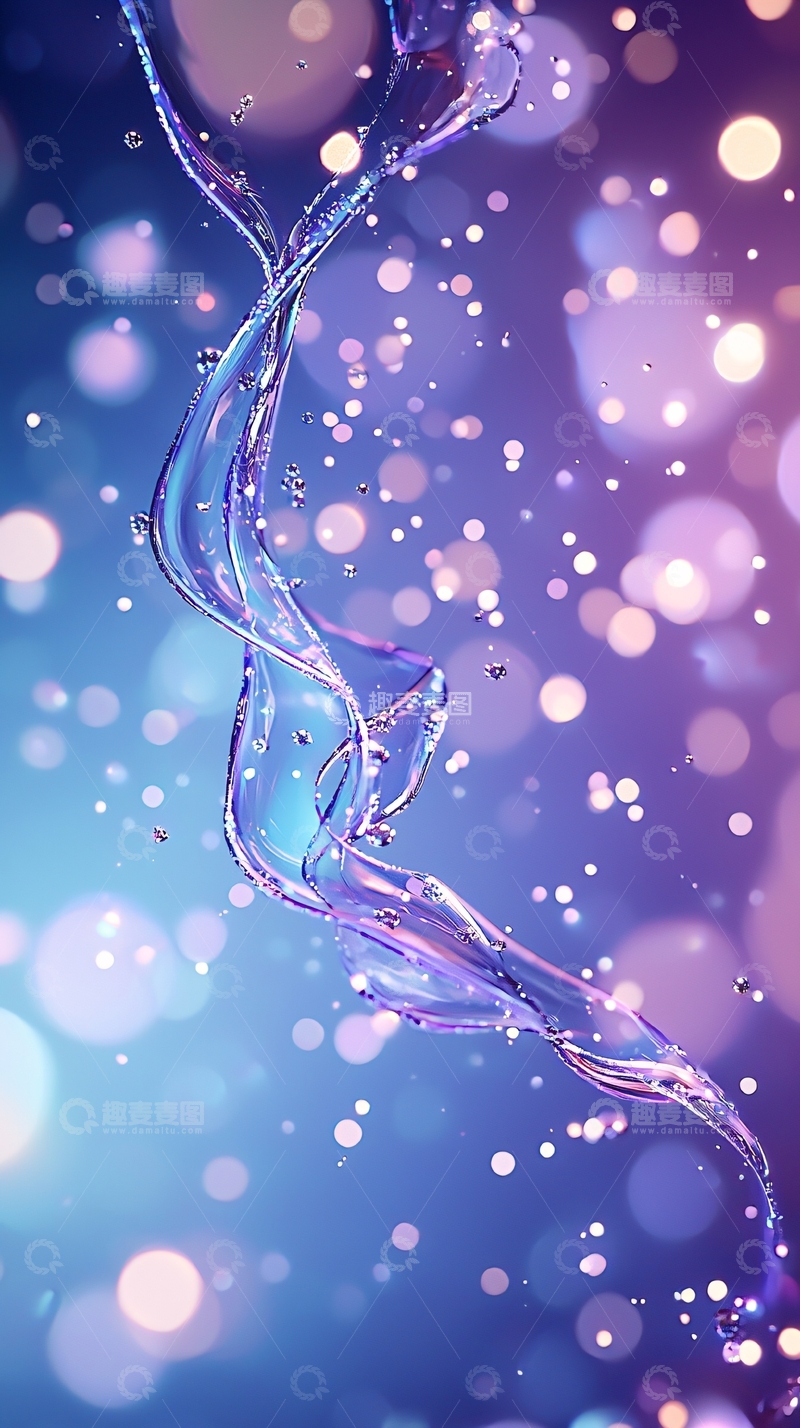 高清大图下载【趣麦麦图】水流闪耀高清图片