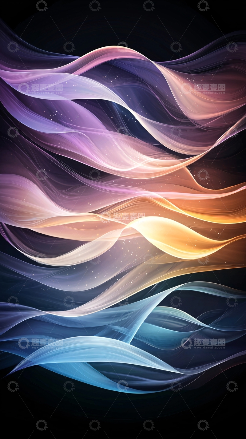 高清大图下载【趣麦麦图】抽象波浪渐变背景