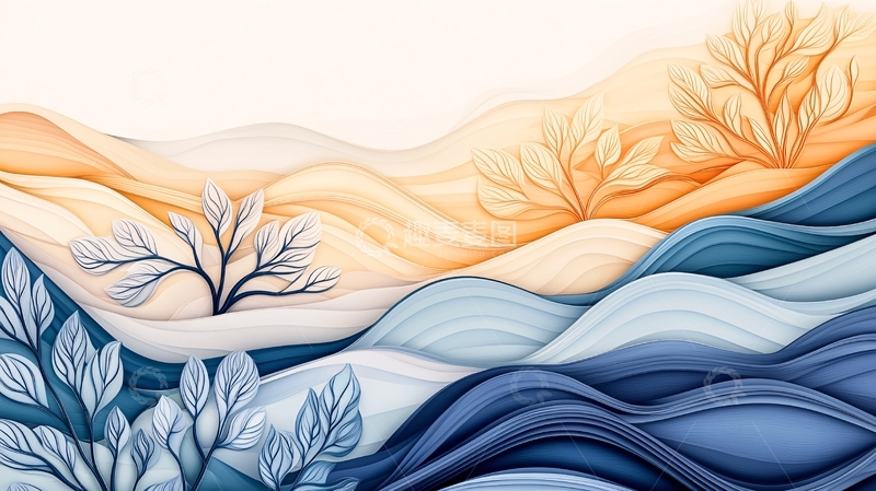 高清大图下载【趣麦麦图】抽象山水风景画