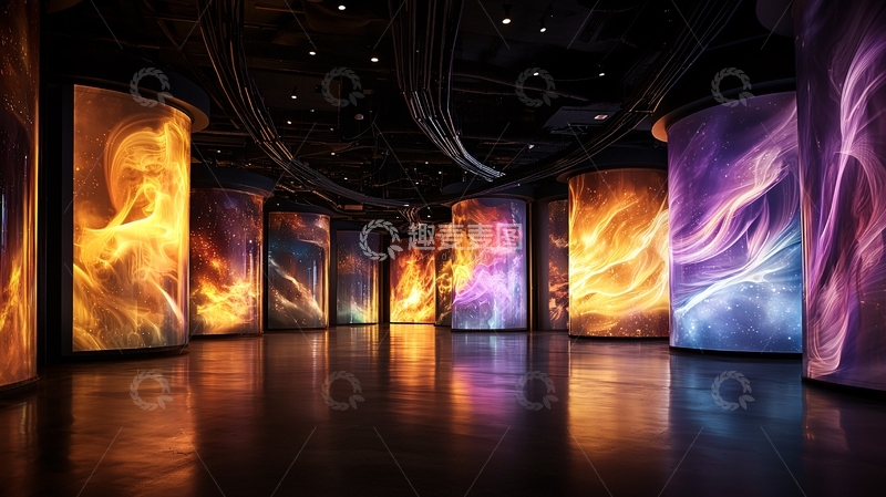 高清大图下载【趣麦麦图】科技感光柱高清图片