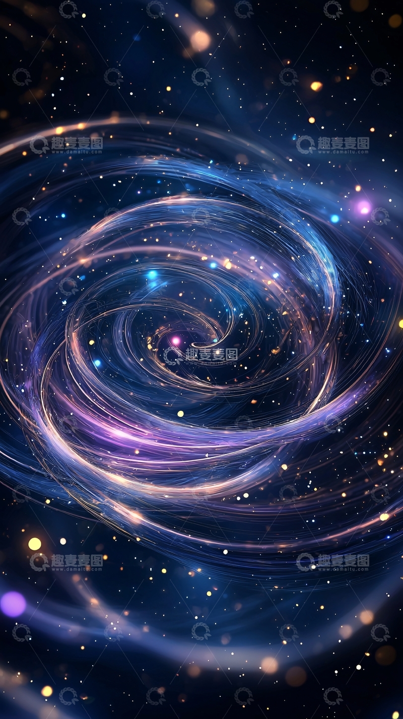 高清大图下载【趣麦麦图】绚丽星空漩涡星云