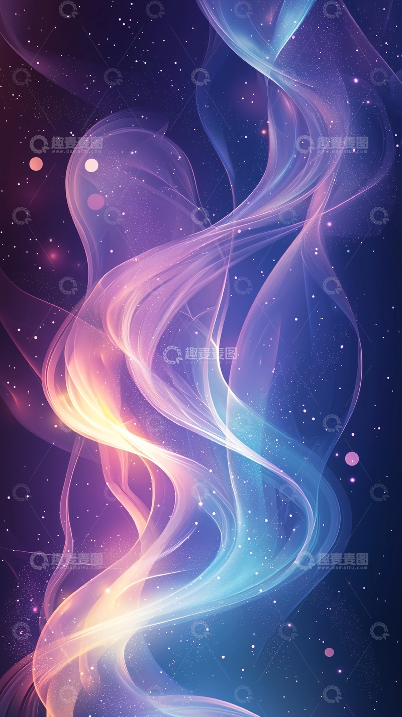 高清大图下载【趣麦麦图】梦幻星空下的柔美光线