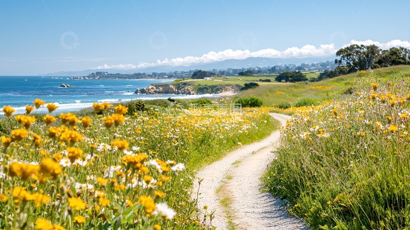 高清大图下载【趣麦麦图】海岸线旁高清图片