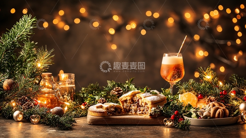 高清大图下载【趣麦麦图】节日餐桌上的美味佳肴