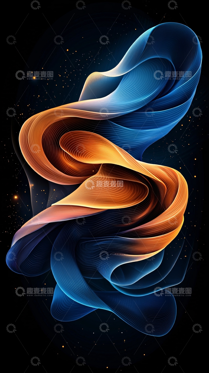 高清大图下载【趣麦麦图】抽象渐变流体艺术