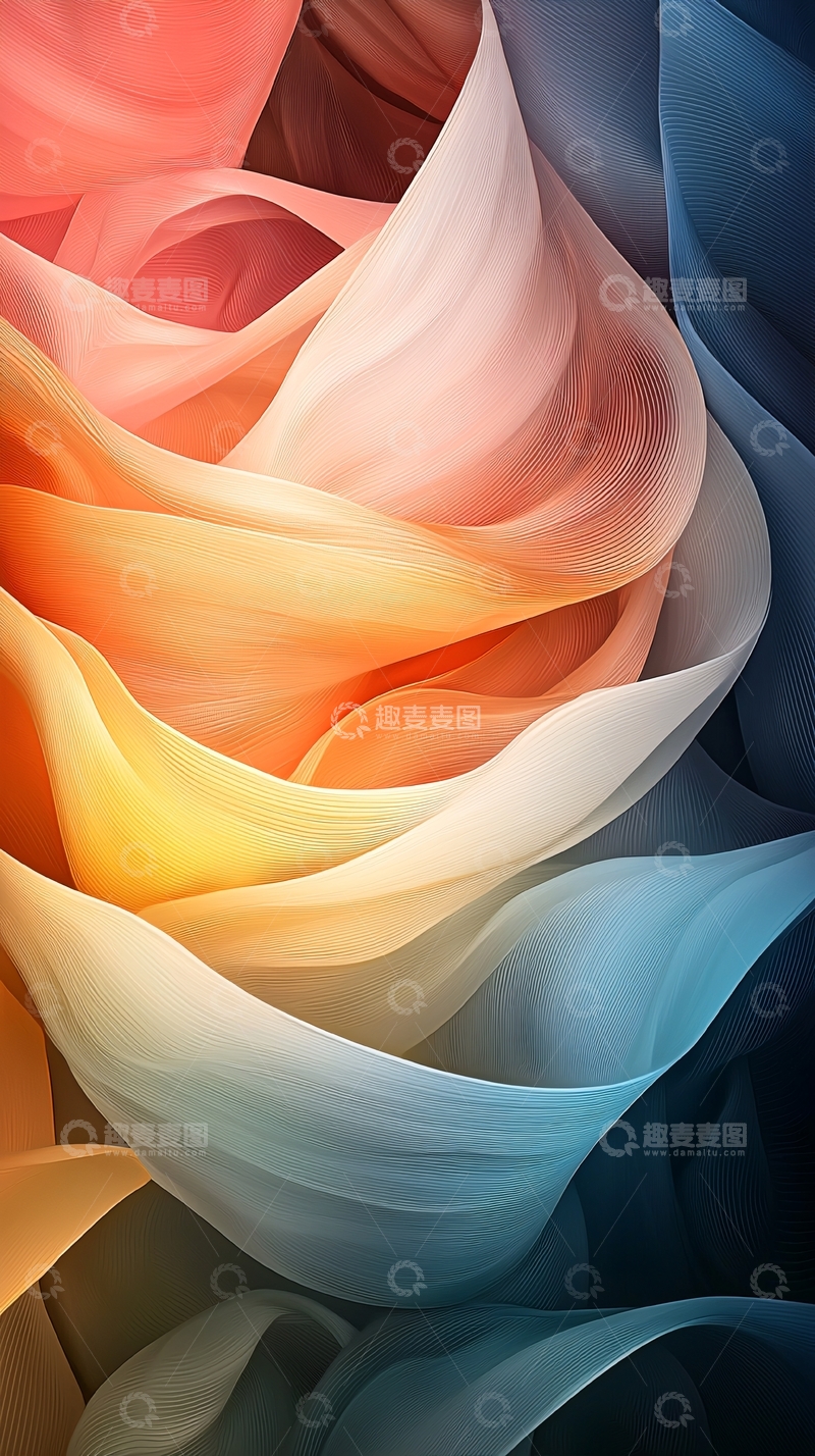 高清大图下载【趣麦麦图】抽象柔和色彩流动