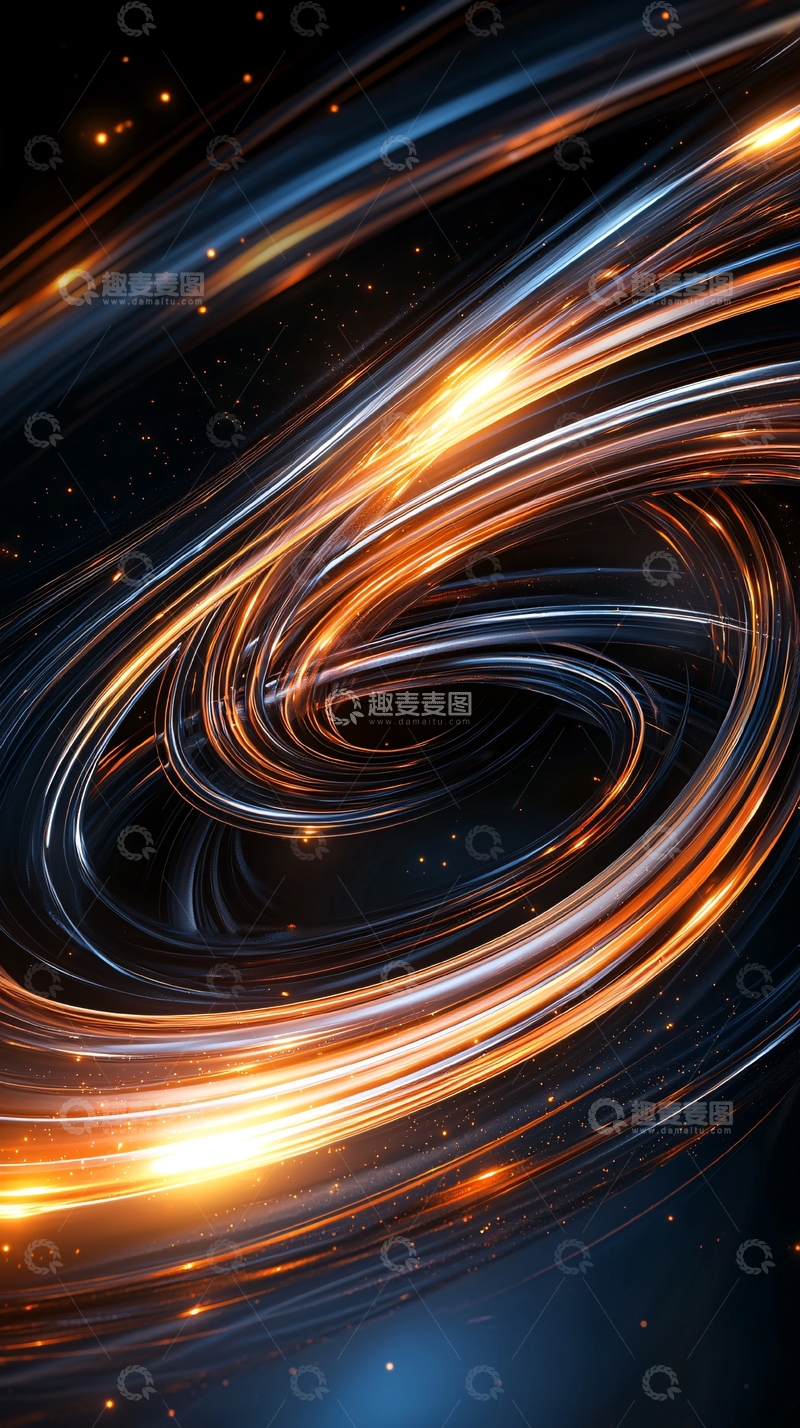 高清大图下载【趣麦麦图】流动光线抽象背景