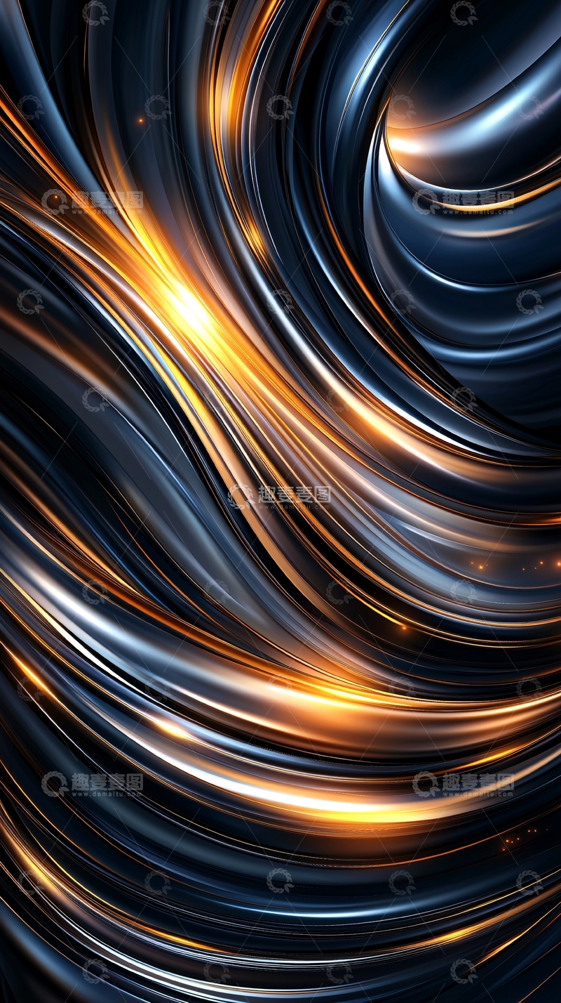 高清大图下载【趣麦麦图】流动的金属光泽