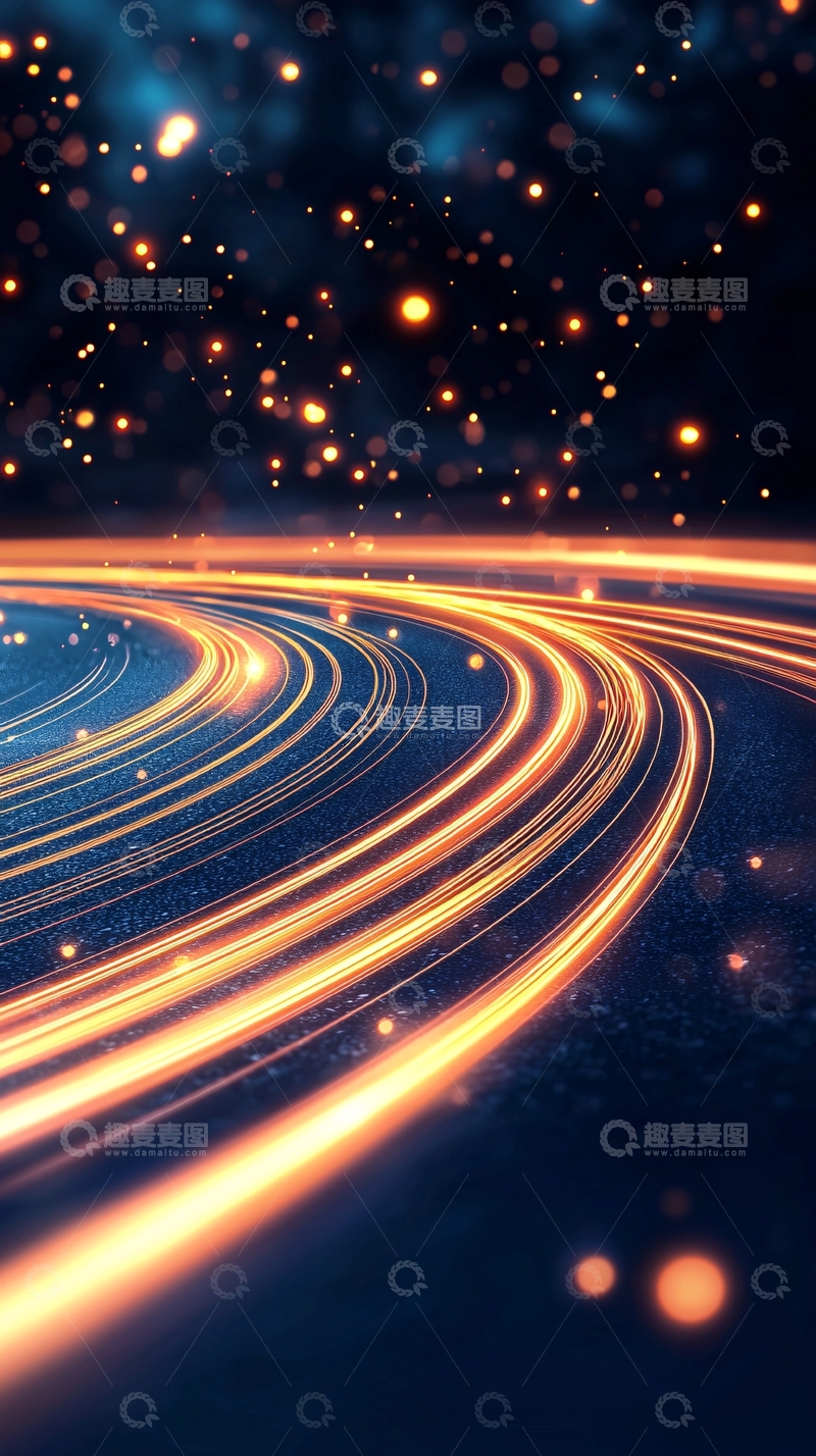高清大图下载【趣麦麦图】科技感光线轨迹